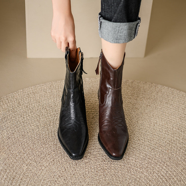ELIZA & MAREN | WESTERN SQUARE TOE BOOTS FOR WOMEN