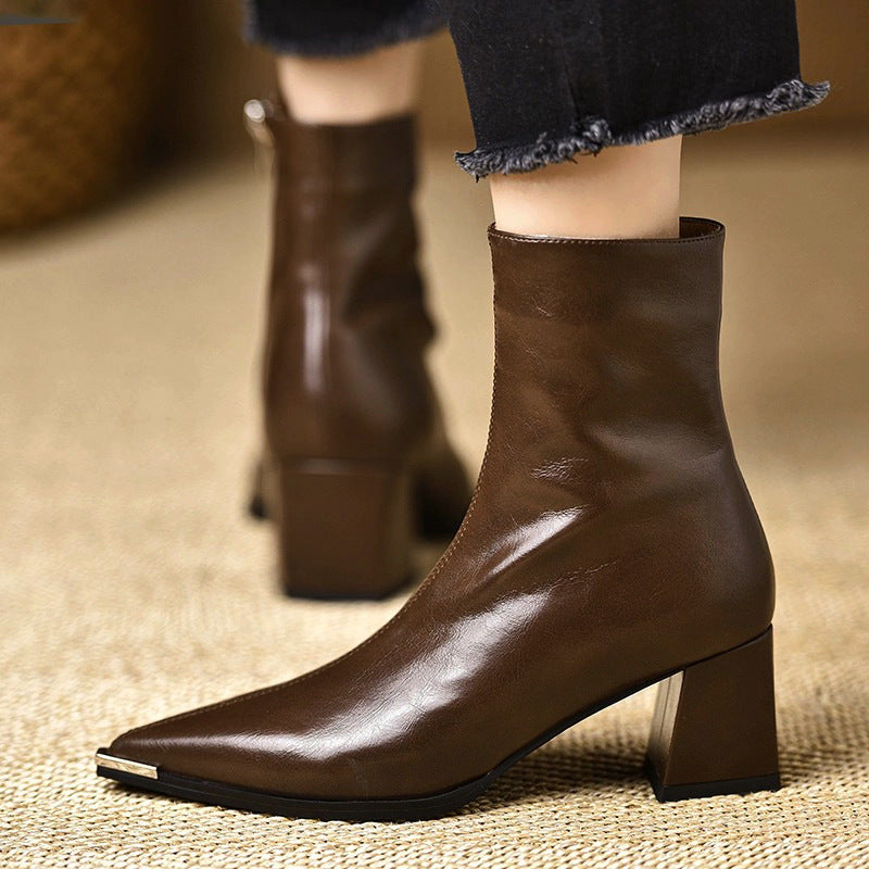 ELIZA & MAREN | POINTED TOE CLASSIC BOOTS FOR WOMEN