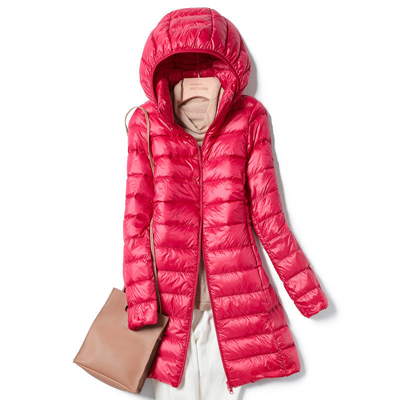 ELIZA & MAREN | HORIZONTAL QUILTED ZIP COAT FOR WOMEN