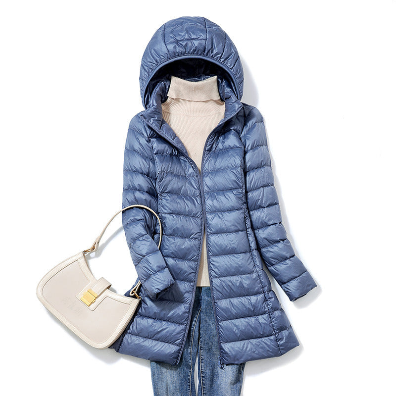 ELIZA & MAREN | HORIZONTAL QUILTED ZIP COAT FOR WOMEN