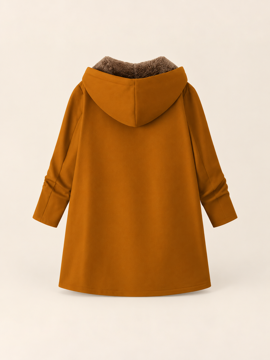 ELIZA & MAREN | SHERPA-LINED HOODED COAT FOR WOMEN