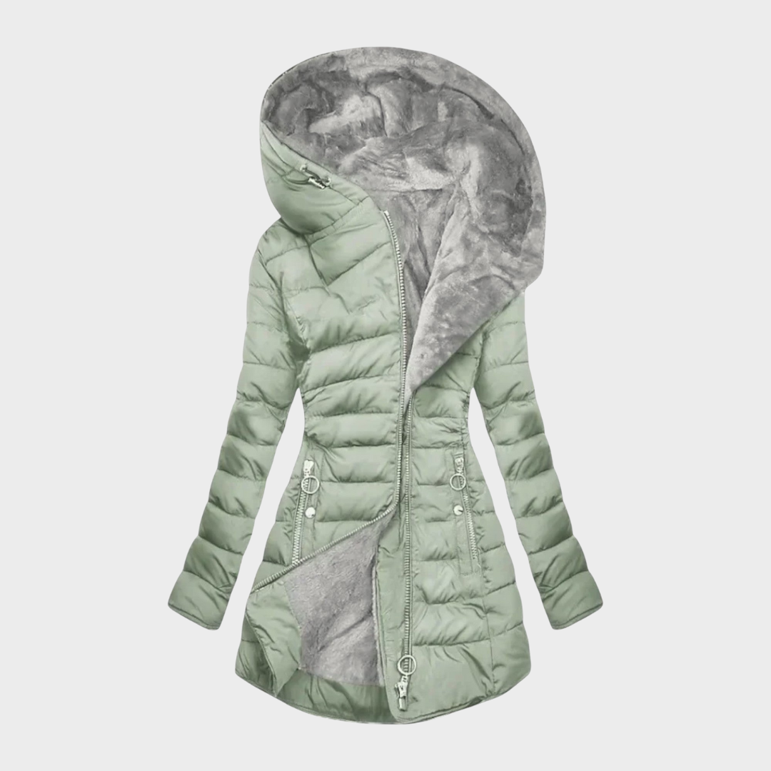 ELIZA & MAREN | RING ZIP HOODED COAT FOR WOMEN