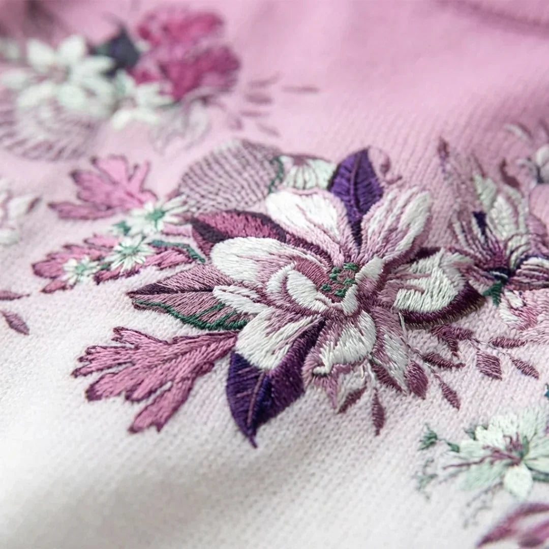 ELIZA & MAREN | FLORAL HIGH NECK SWEATER FOR WOMEN