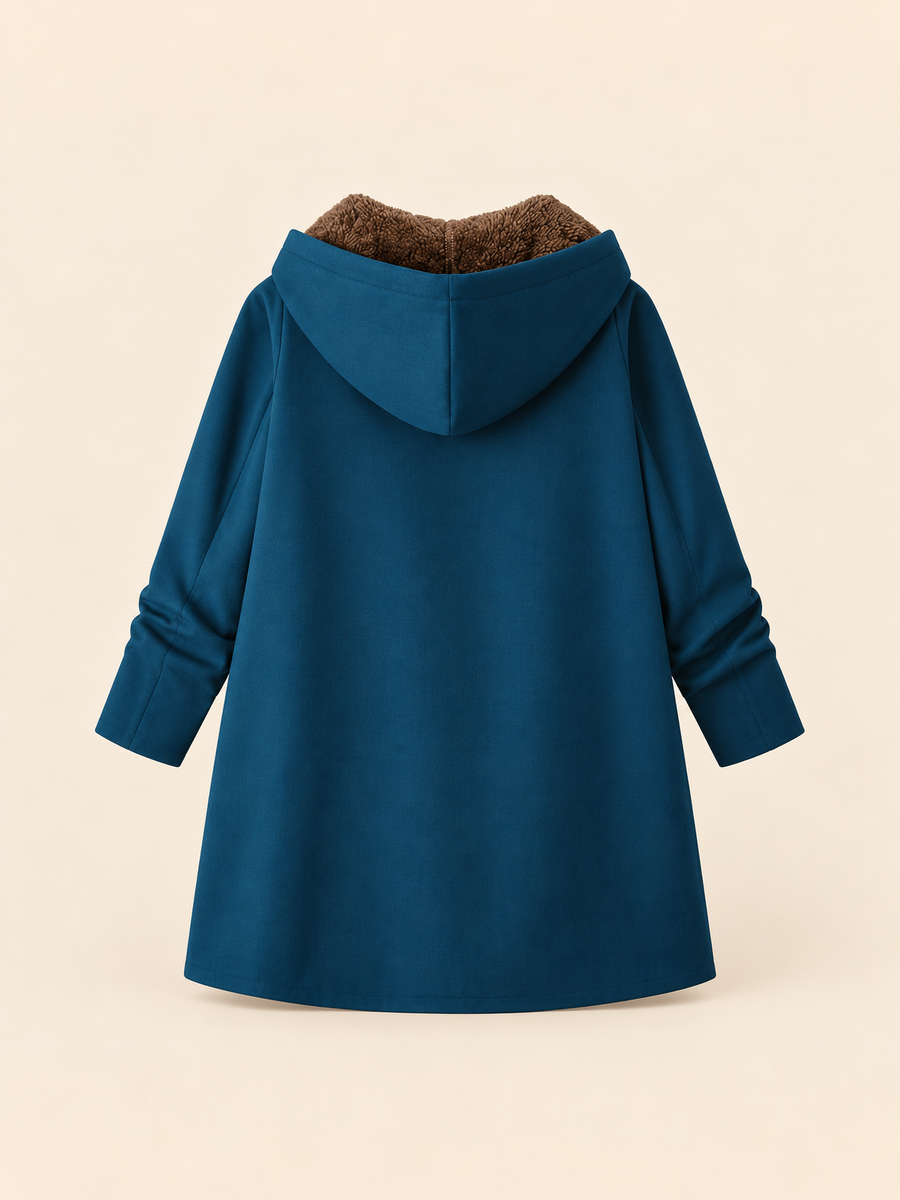 ELIZA & MAREN | SHERPA-LINED HOODED COAT FOR WOMEN