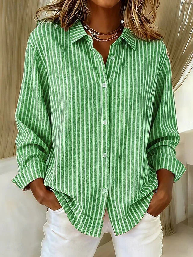 ELIZA & MAREN | VERTICAL STRIPE SHIRT FOR WOMEN