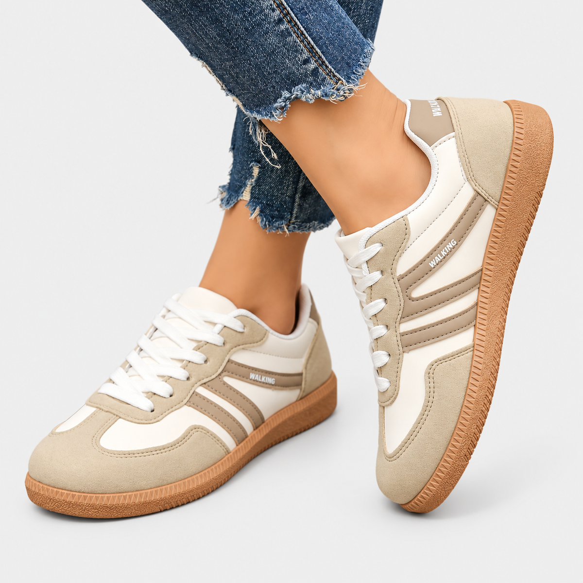 ELIZA & MAREN | CUSHIONED WIDE TOE SNEAKERS FOR WOMEN