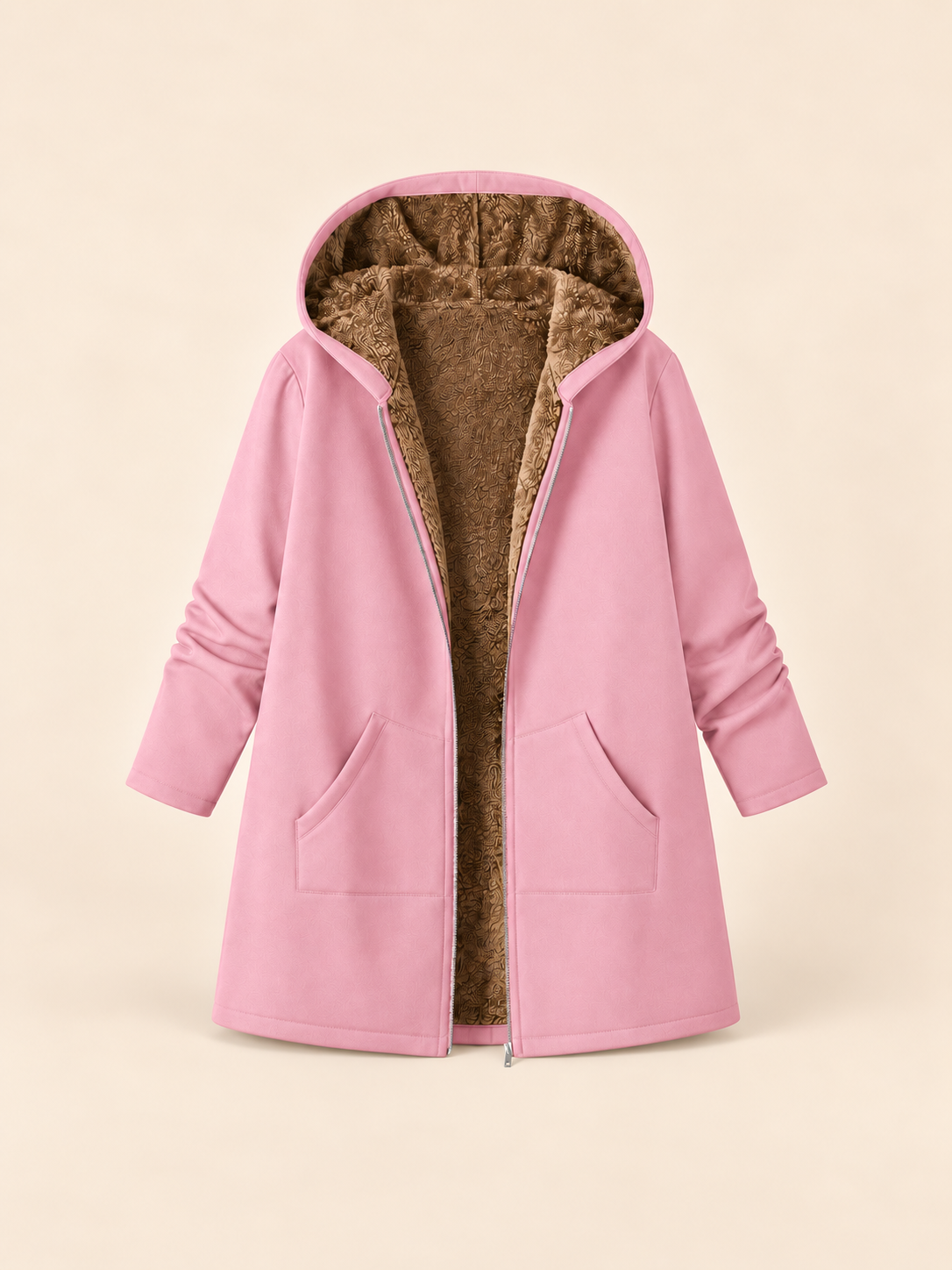 ELIZA & MAREN | SHERPA-LINED HOODED COAT FOR WOMEN