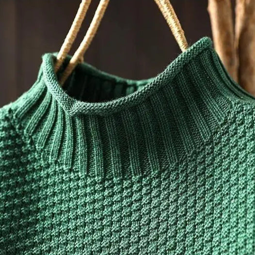 ELIZA & MAREN | RELAXED MOCK NECK SWEATER FOR WOMEN