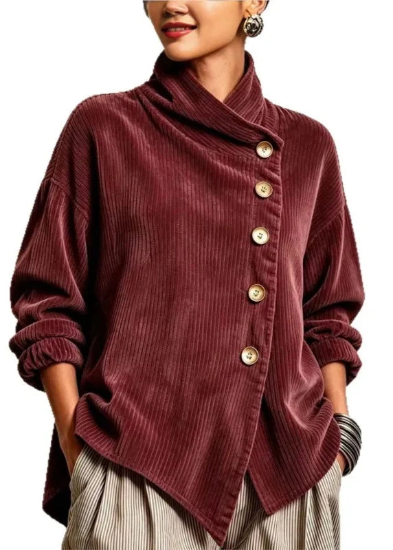 ELIZA & MAREN | CORDUROY BUTTON-UP TOP FOR WOMEN