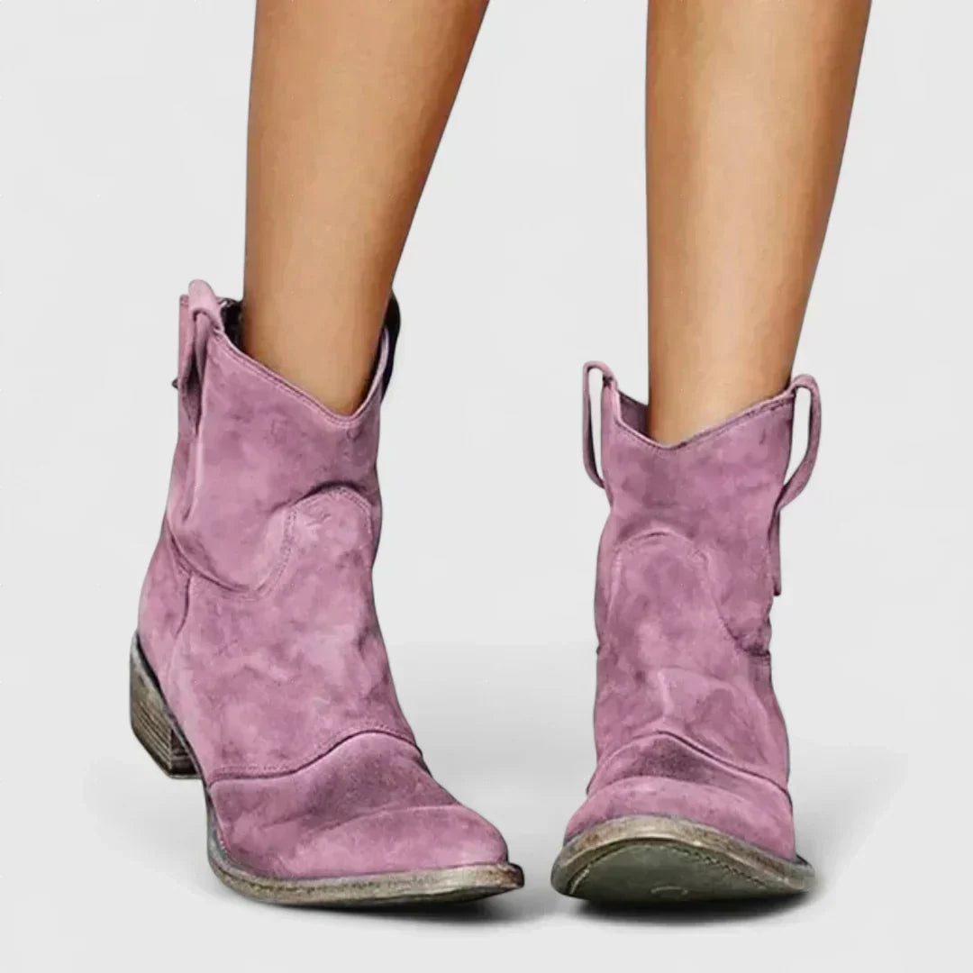 ELIZA & MAREN | WESTERN STITCH ANKLE BOOTS FOR WOMEN
