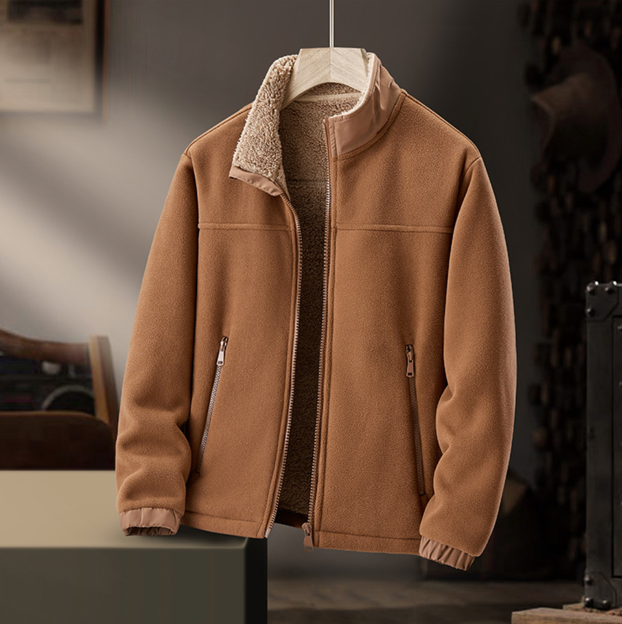ELIZA & MAREN | PLUSH COLLAR ZIP JACKET FOR WOMEN