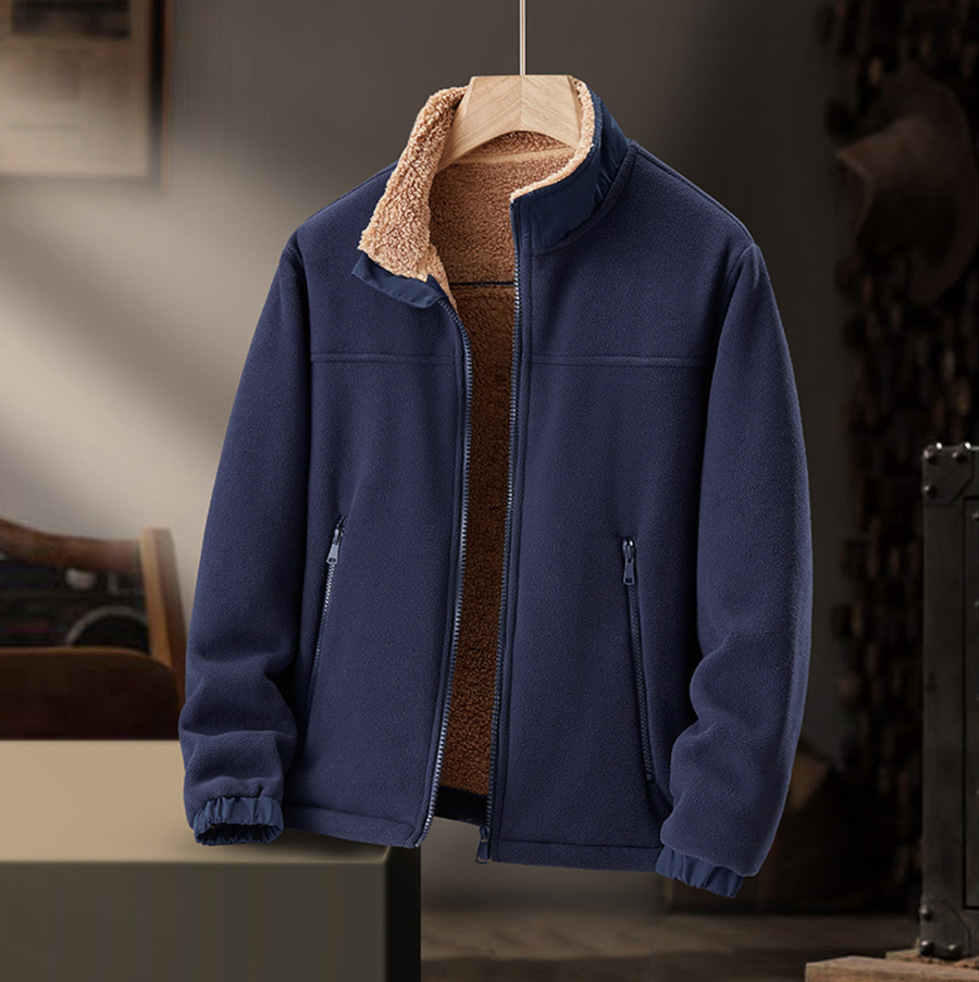 ELIZA & MAREN | PLUSH COLLAR ZIP JACKET FOR WOMEN