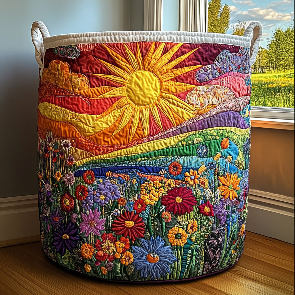 ELIZA & MAREN | SUNLIT FLOWERS STORAGE BASKET FOR WOMEN