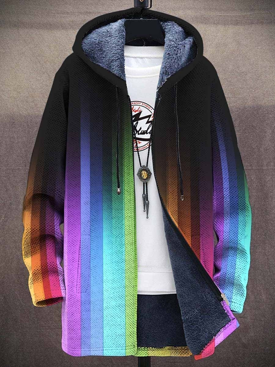 ELIZA & MAREN | SPECTRUM ART HOODED CARDIGAN FOR WOMEN