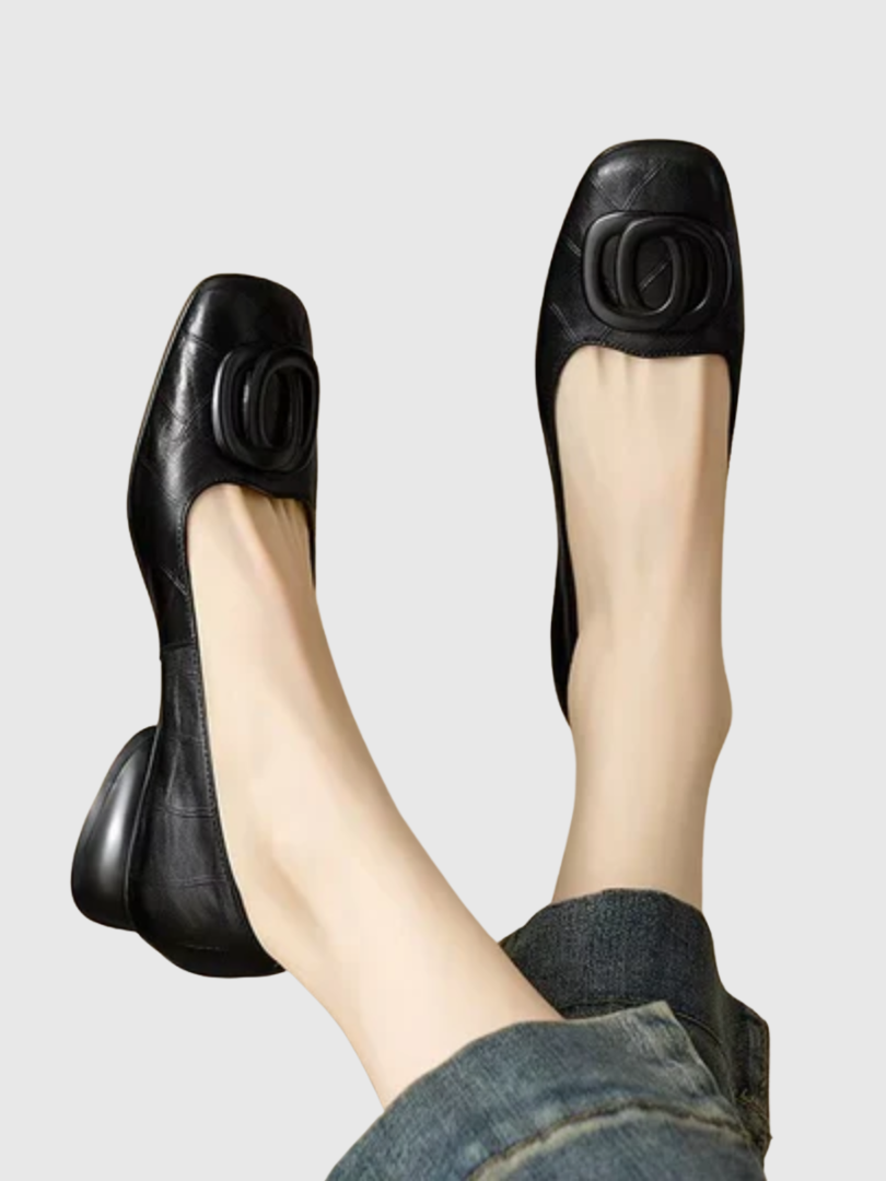 ELIZA & MAREN | SQUARE TOE BALLET FLATS FOR WOMEN