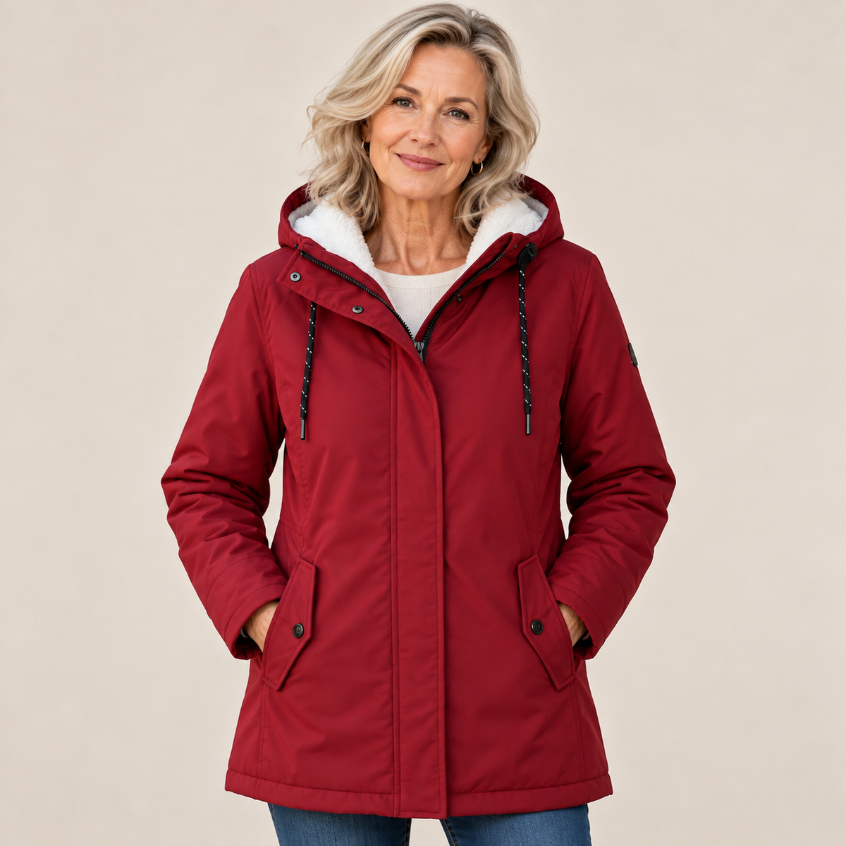 ELIZA & MAREN | FLEECE LINED HOODED PARKA FOR WOMEN