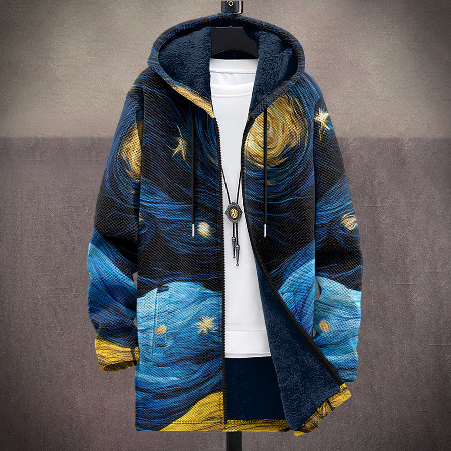 ELIZA & MAREN | NAVY GOLD HOODED CARDIGAN FOR WOMEN