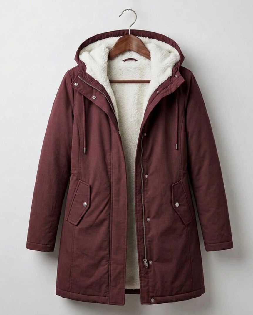 ELIZA & MAREN | FLAP POCKET HOODED COAT FOR WOMEN