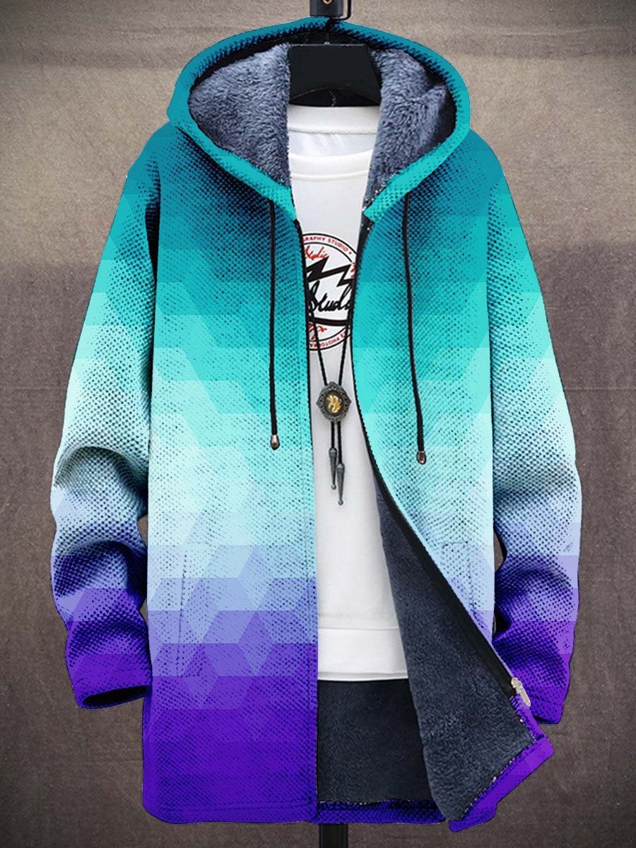 ELIZA & MAREN | TURQUOISE PURPLE HOODED CARDIGAN FOR WOMEN