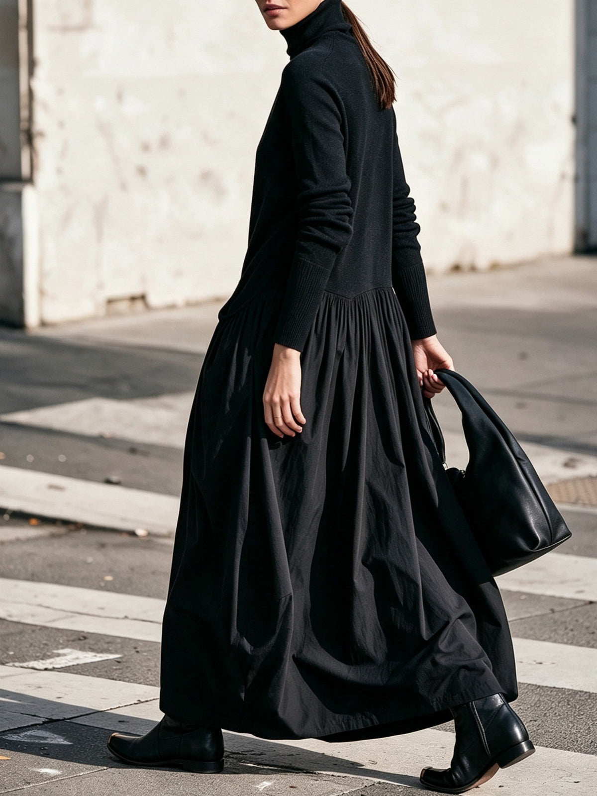 ELIZA & MAREN | HIGH COLLAR MAXI DRESS FOR WOMEN