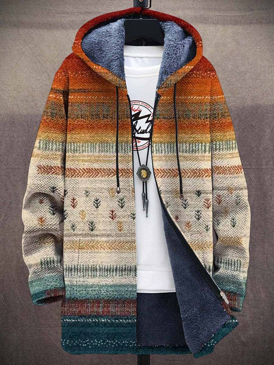 ELIZA & MAREN | ORANGE CREAM CARDIGAN COAT FOR WOMEN