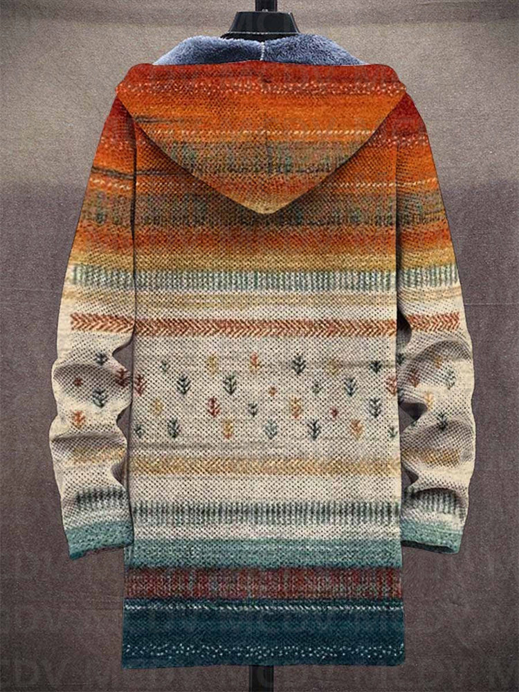 ELIZA & MAREN | ORANGE CREAM CARDIGAN COAT FOR WOMEN