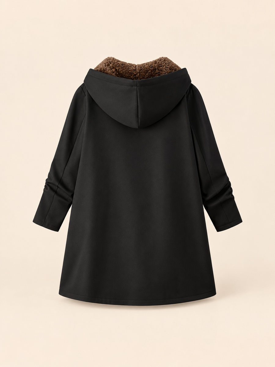 ELIZA & MAREN | SHERPA-LINED HOODED COAT FOR WOMEN