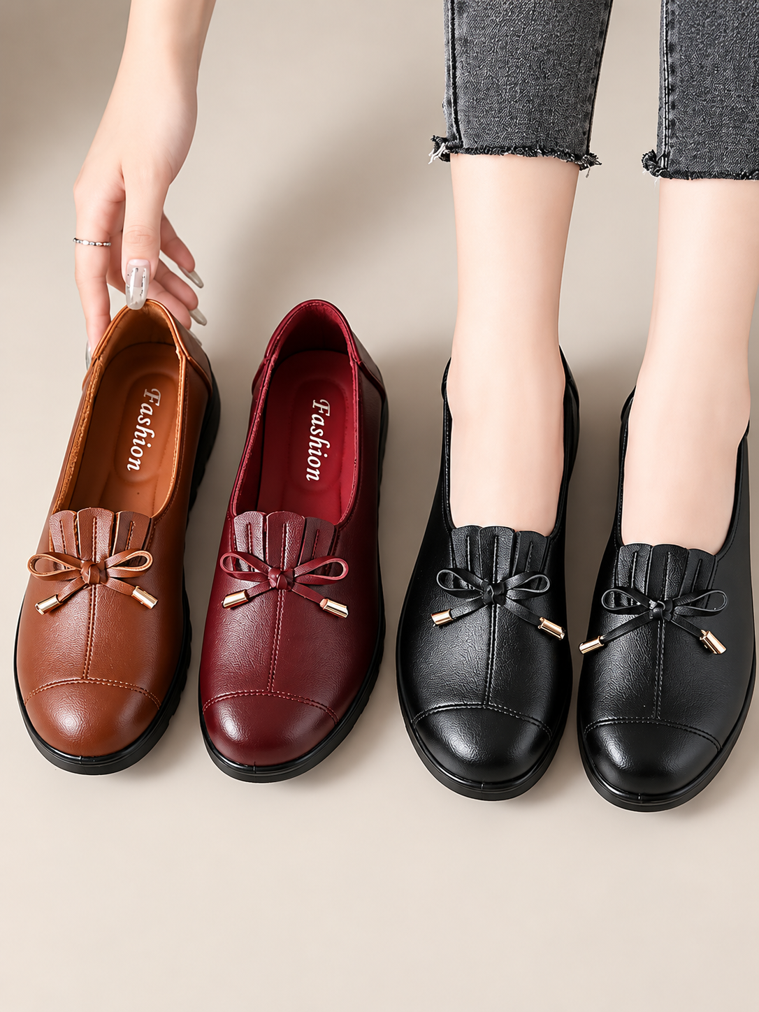 ELIZA & MAREN | ROUND TOE PLATFORM MOCCASINS FOR WOMEN