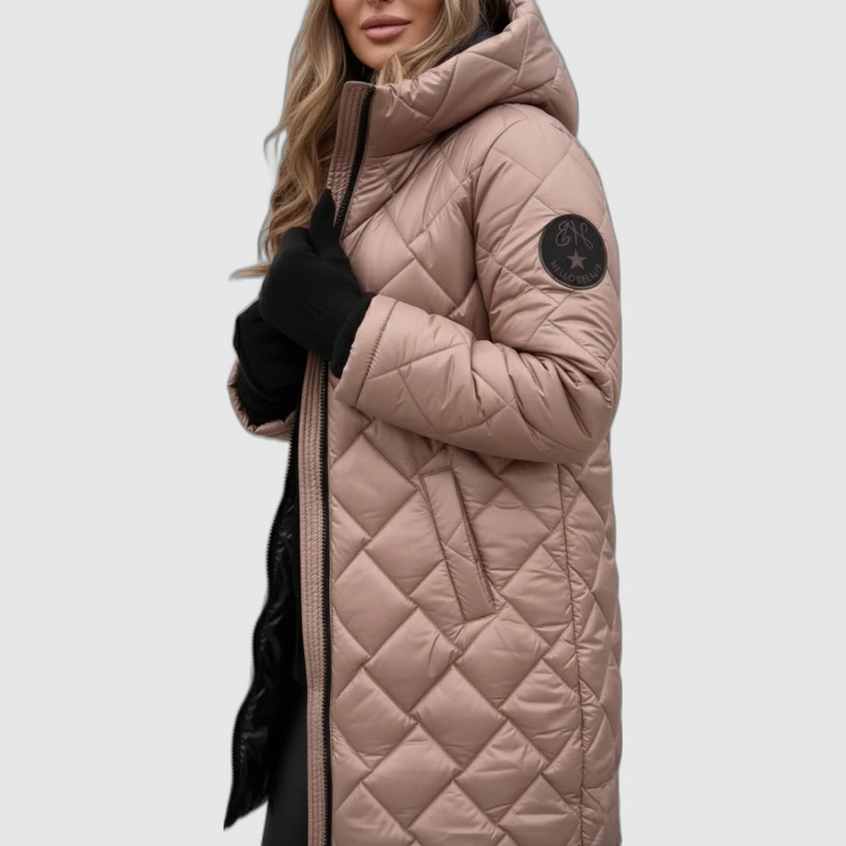 ELIZA & MAREN | DIAMOND QUILTED HOODED JACKET FOR WOMEN