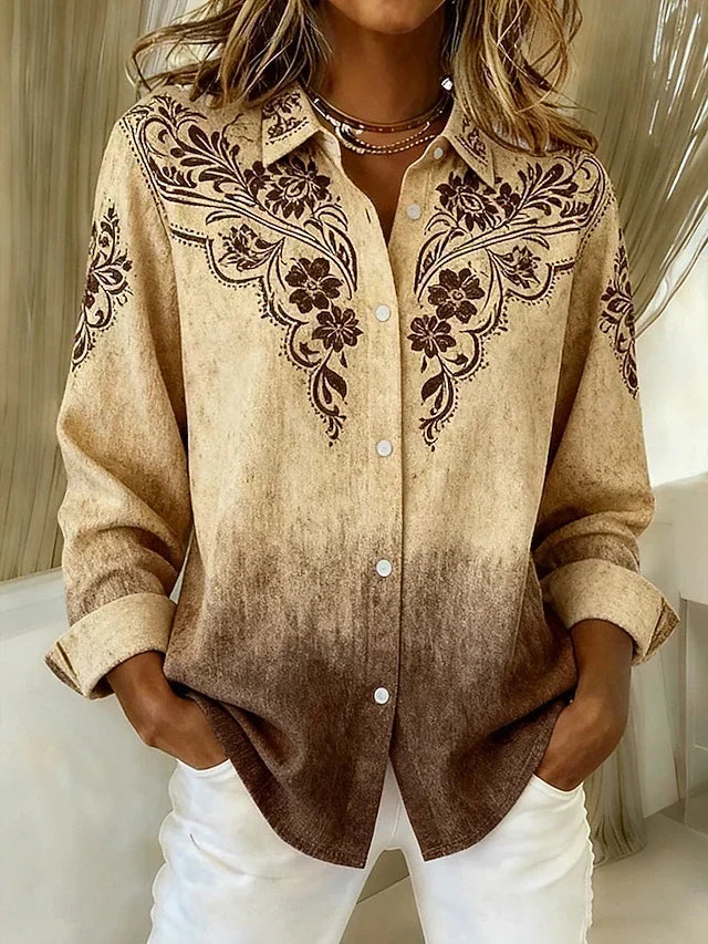 ELIZA & MAREN | WESTERN BOTANICAL BLOUSE FOR WOMEN