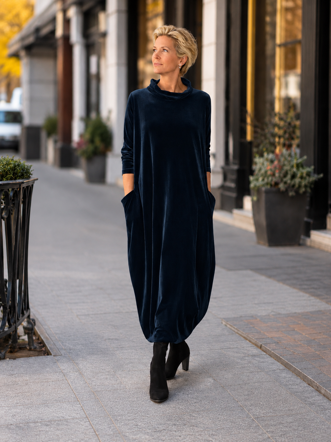 ELIZA & MAREN | VELVET COCOON MAXI DRESS FOR WOMEN