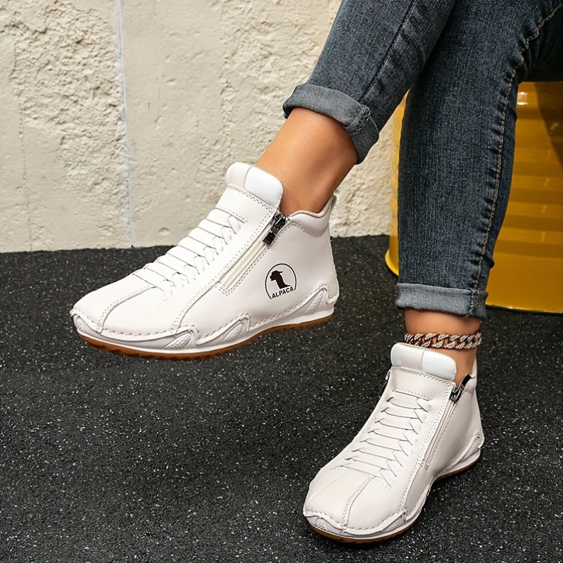 ELIZA & MAREN | SIDE ZIP ANKLE SNEAKERS FOR WOMEN