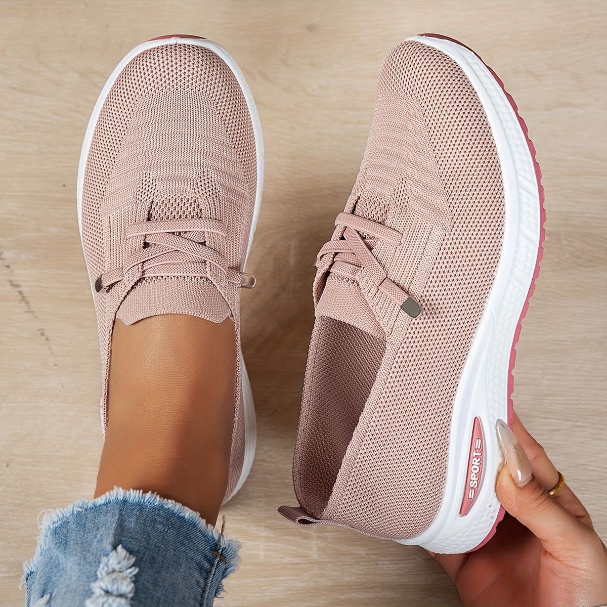 ELIZA & MAREN | STRETCH FABRIC EVERYDAY SNEAKERS FOR WOMEN