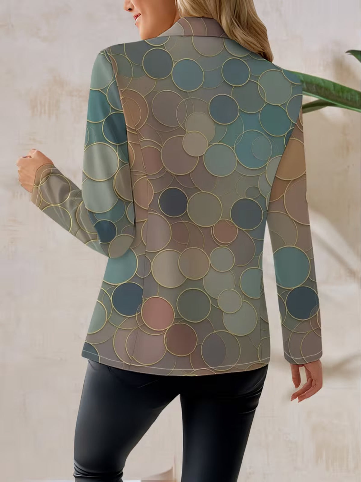 ELIZA & MAREN | POLKA DOT MOSAIC BLAZER FOR WOMEN