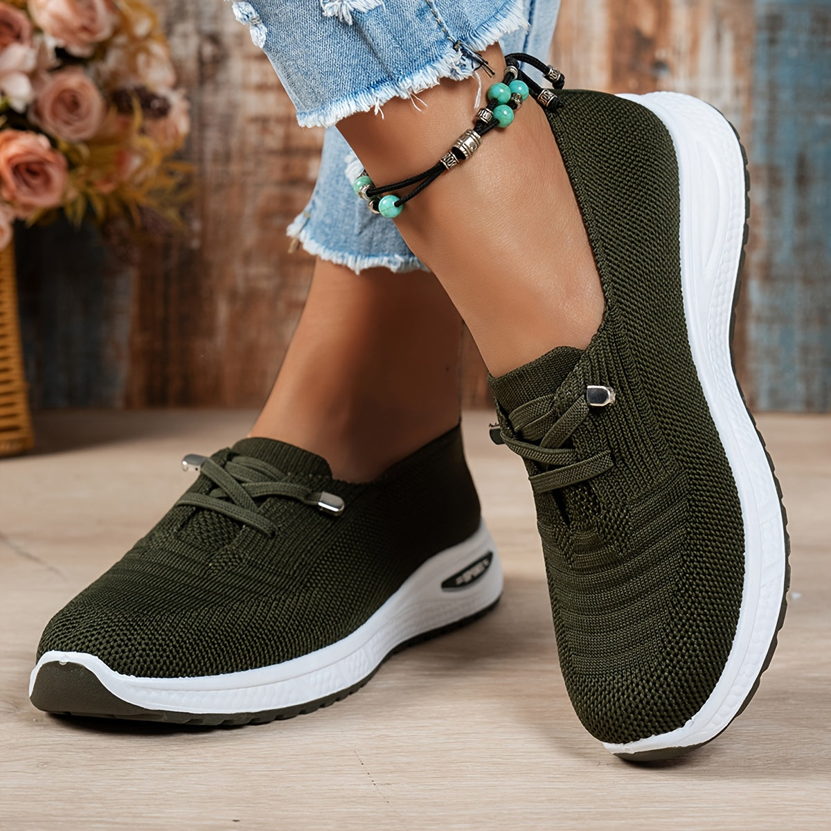 ELIZA & MAREN | STRETCH FABRIC EVERYDAY SNEAKERS FOR WOMEN