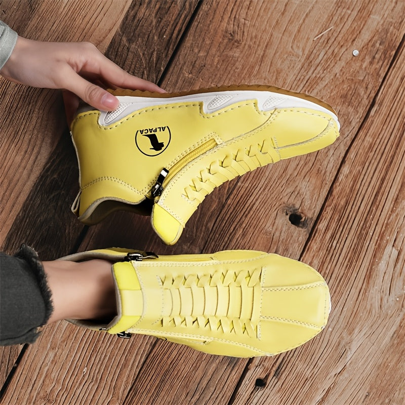 ELIZA & MAREN | SIDE ZIP ANKLE SNEAKERS FOR WOMEN