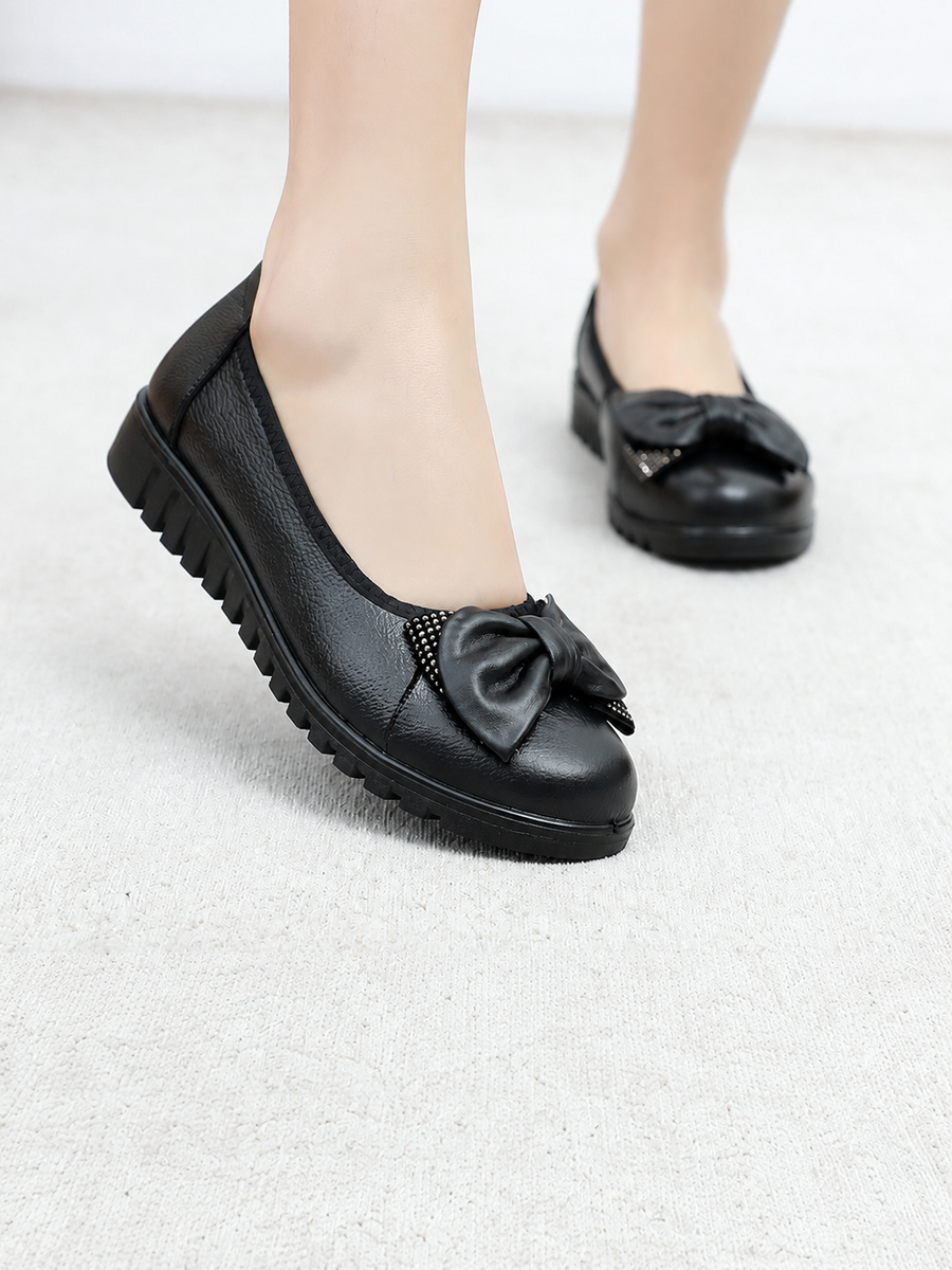 ELIZA & MAREN | BOW SLIP-ON SHOES FOR WOMEN
