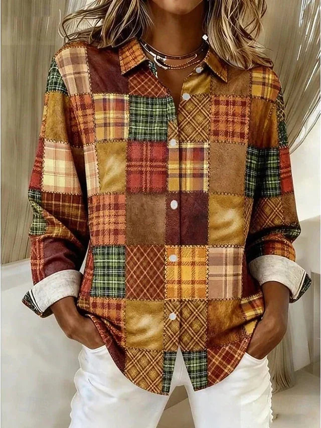 ELIZA & MAREN | VINTAGE PATCHWORK BLOUSE FOR WOMEN