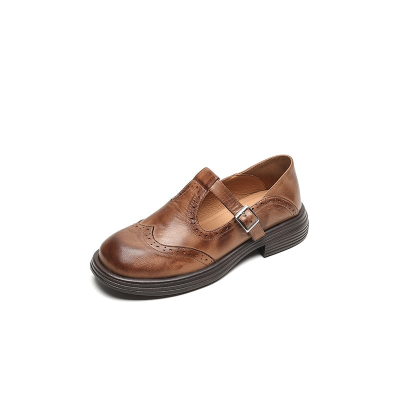 ELIZA & MAREN | T-STRAP BROGUE SHOES FOR WOMEN