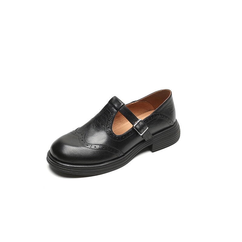 ELIZA & MAREN | T-STRAP BROGUE SHOES FOR WOMEN