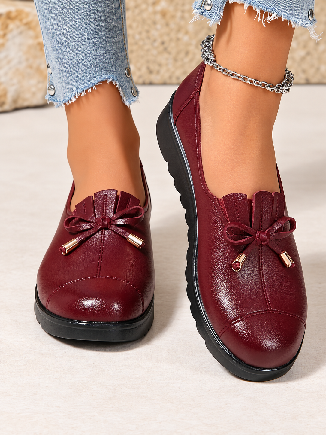 ELIZA & MAREN | ROUND TOE PLATFORM MOCCASINS FOR WOMEN