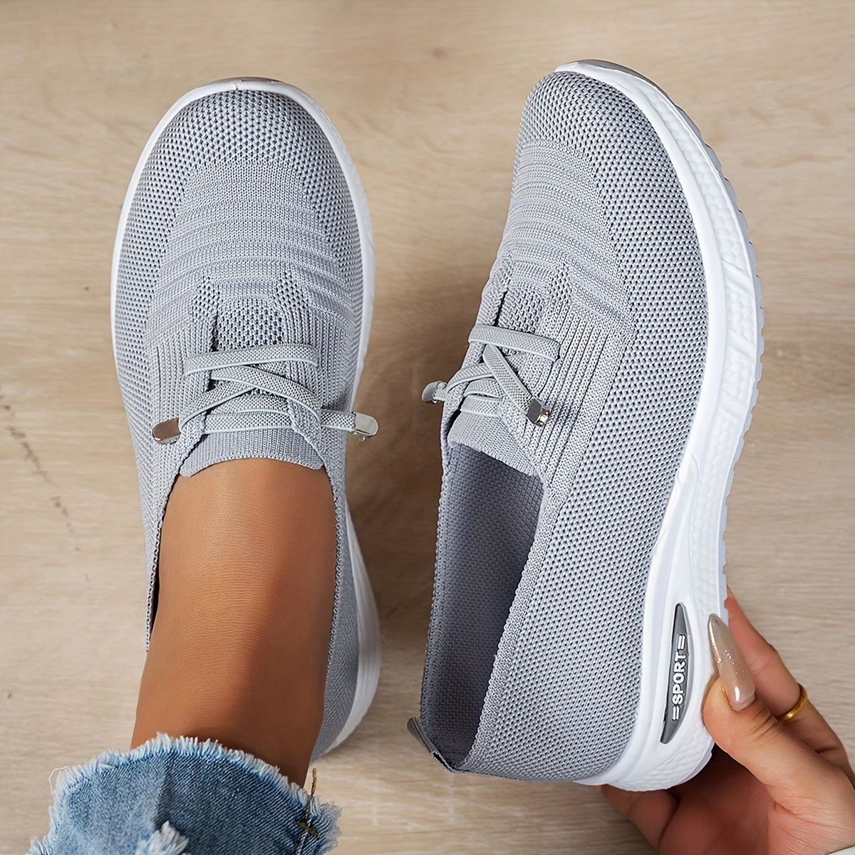 ELIZA & MAREN | STRETCH FABRIC EVERYDAY SNEAKERS FOR WOMEN
