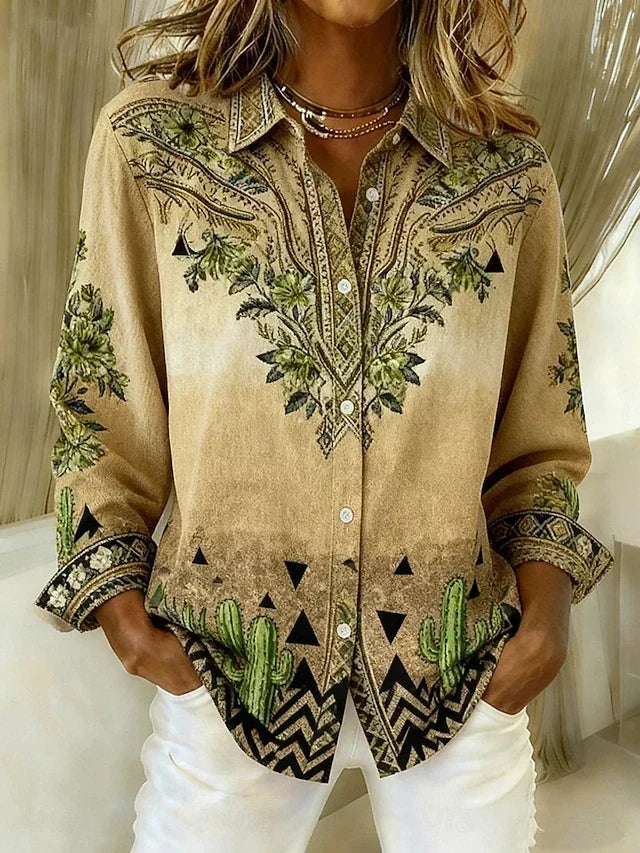ELIZA & MAREN | WESTERN BOTANICAL BLOUSE FOR WOMEN