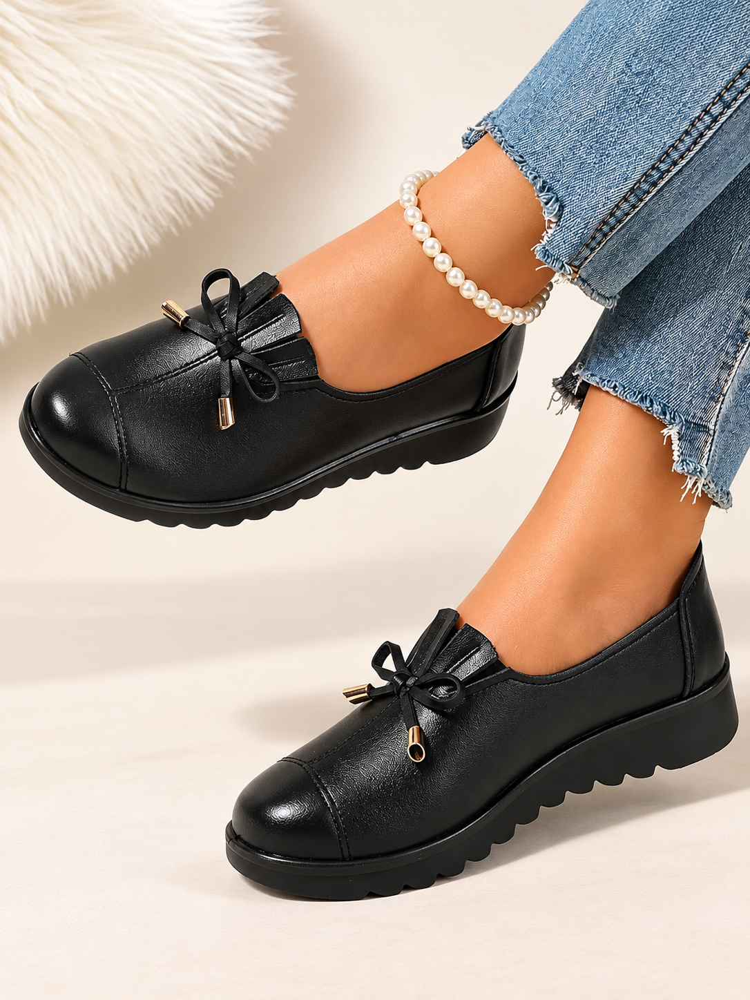 ELIZA & MAREN | ROUND TOE PLATFORM MOCCASINS FOR WOMEN