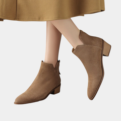 ELIZA & MAREN | ROUND TOE WESTERN BOOTS FOR WOMEN on light gray background