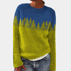 ELIZA & MAREN | EVERYDAY VINTAGE KNIT SWEATSHIRT FOR WOMEN on light gray background