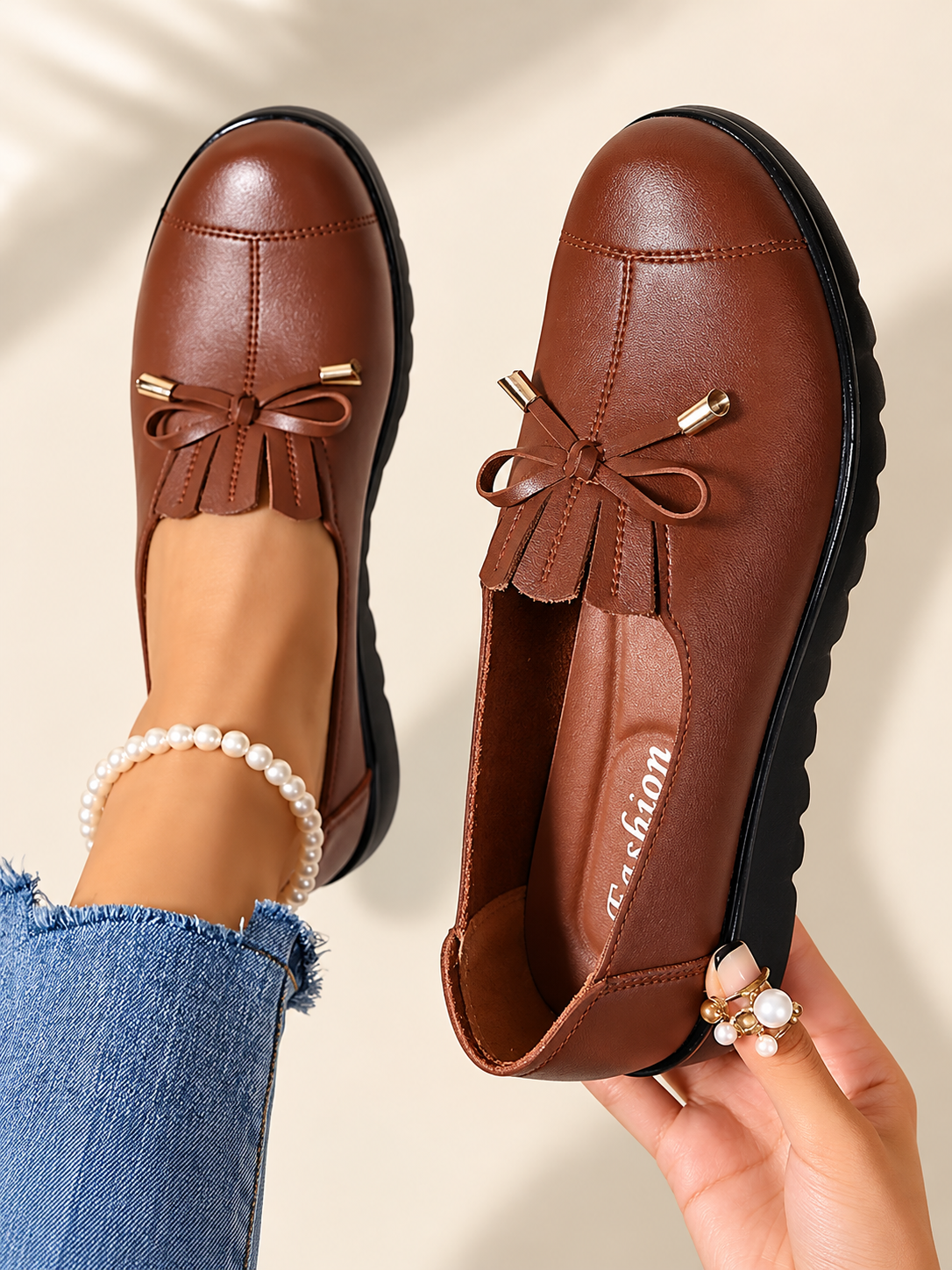 ELIZA & MAREN | ROUND TOE PLATFORM MOCCASINS FOR WOMEN