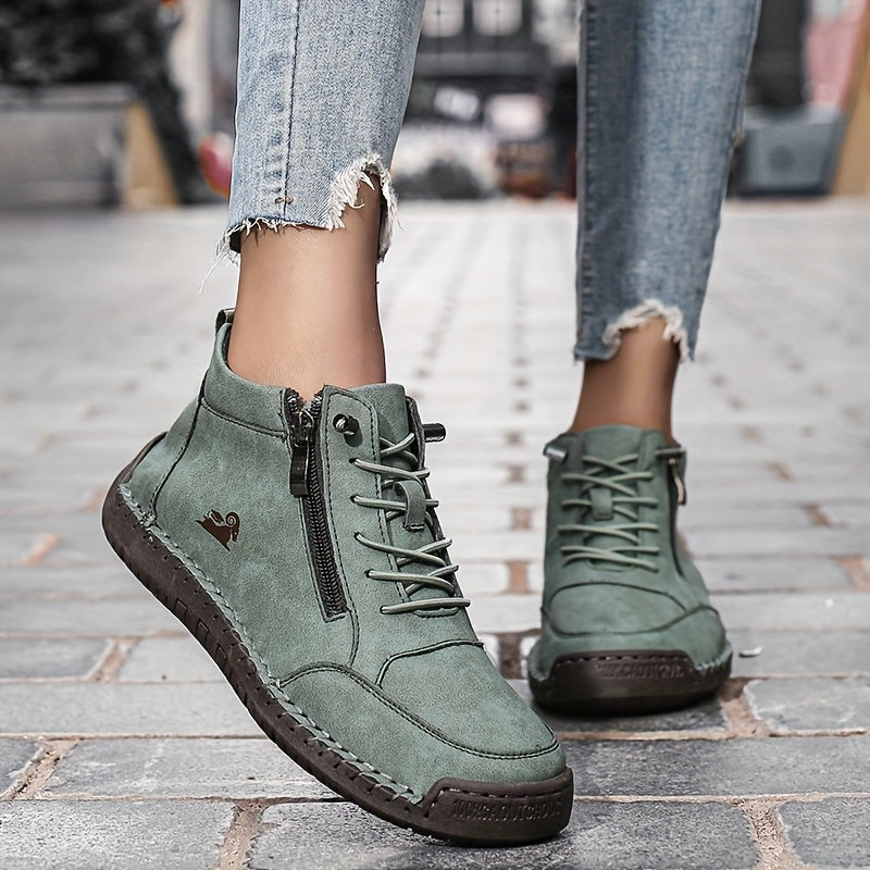 ELIZA & MAREN | SIDE ZIP WALKING SHOES FOR WOMEN