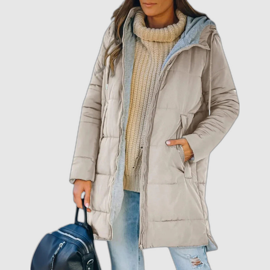 ELIZA & MAREN | WIDE PANEL HOODED COAT FOR WOMEN