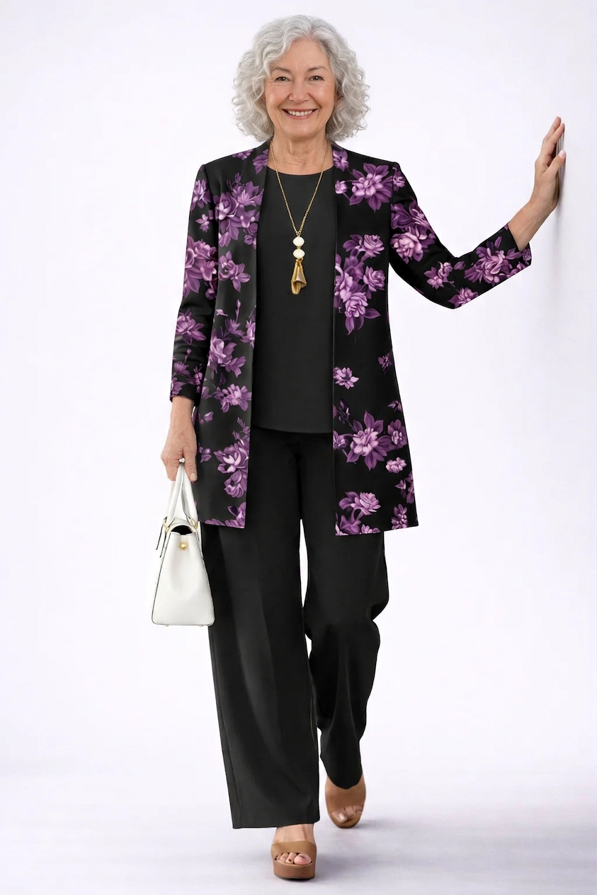 ELIZA & MAREN | HELIA BLACK THREE-PIECE SET FOR WOMEN